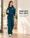 Casual Waffle Knit Lounge Set