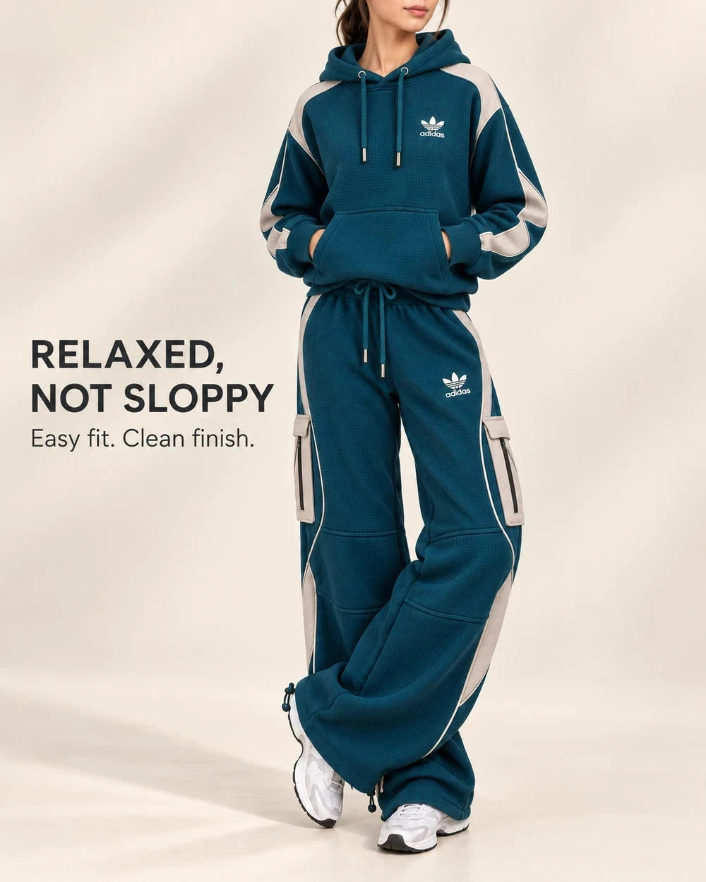 Casual Waffle Knit Lounge Set