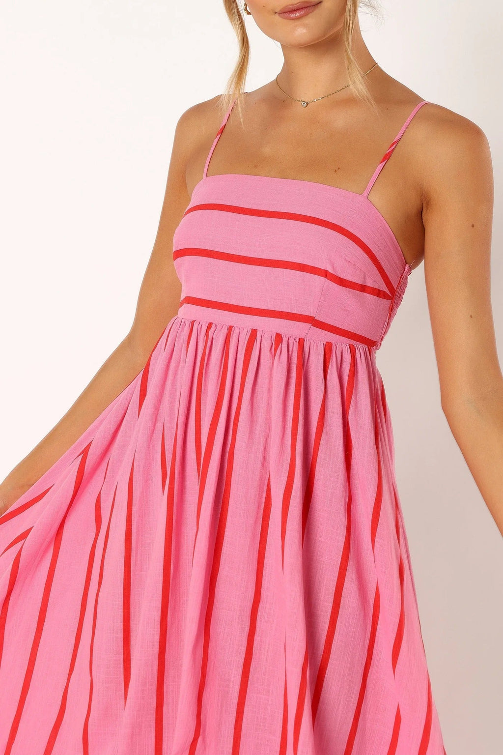 Versatile striped maxi skirt