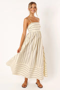 Versatile striped maxi skirt