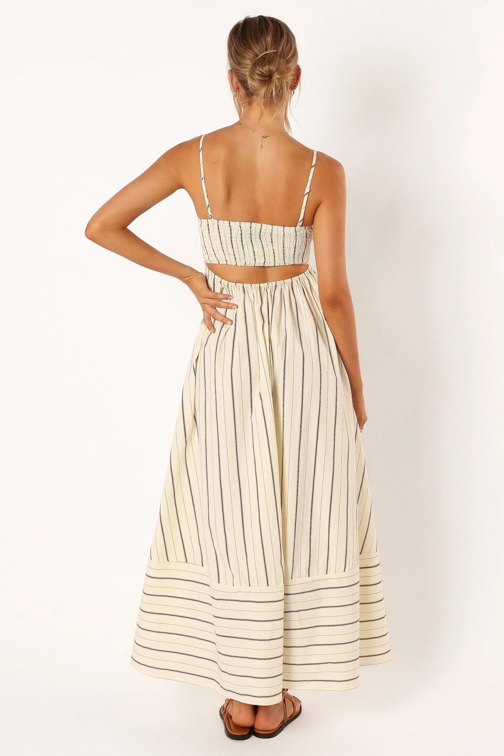 Versatile striped maxi skirt