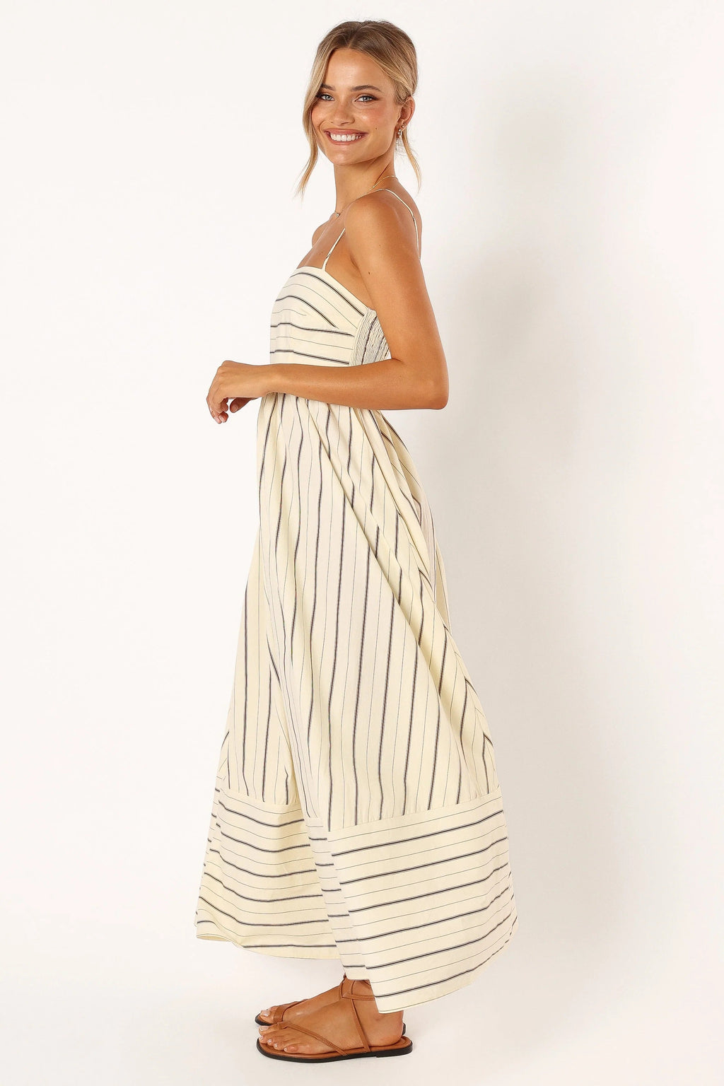 Versatile striped maxi skirt