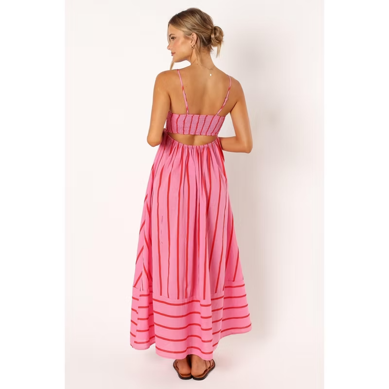 Versatile striped maxi skirt